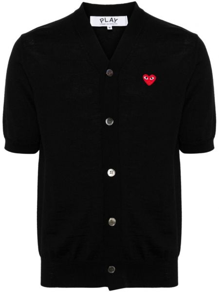 V-hals striktrøje Comme Des Garçons Play sort