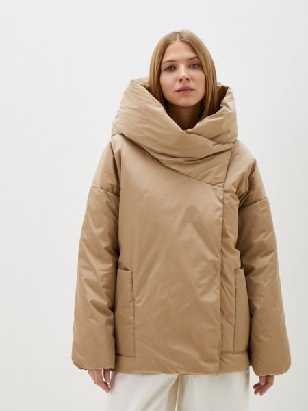 Утепленная демисезонная куртка Koton коричневая