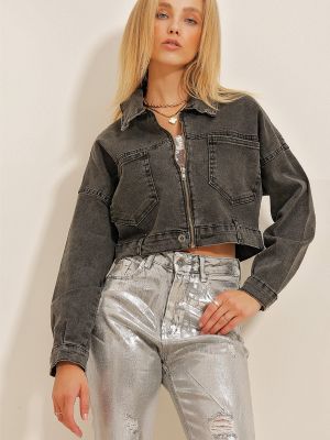 Kurtka jeansowa Trend Alaçatı Stili