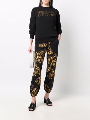 Bluza z okrągłym dekoltem Versace Jeans Couture czarna