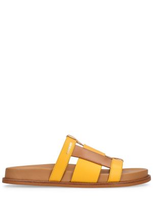 Kožené sandále Burberry žltá