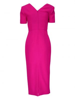 Sukienka midi asymetryczna Roland Mouret różowa