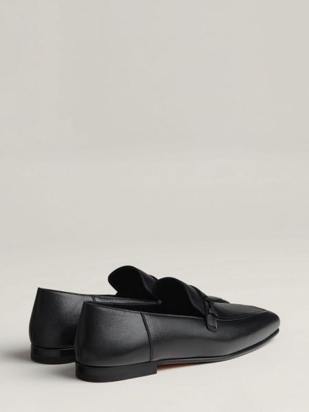 Kožené loafers Hermès Pre-owned černé