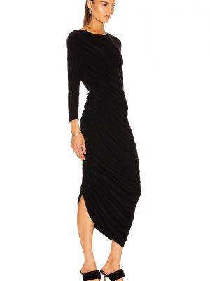Длинное платье с длинным рукавом Norma Kamali черное