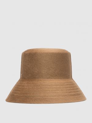 Шляпа с мехом Loro Piana коричневая
