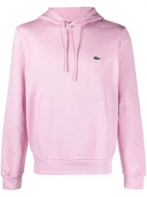Fleece hoodie Lacoste pink