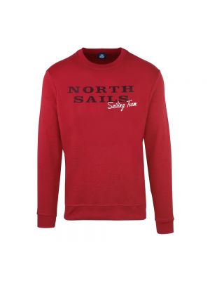 Bluza z kapturem North Sails czerwona