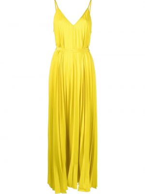 Плисирана вечерна рокля P.a.r.o.s.h. жълто