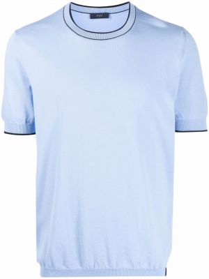 Памучна тениска Fay синьо