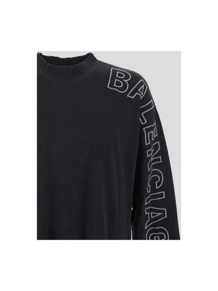 Camiseta de manga larga manga larga Balenciaga negro