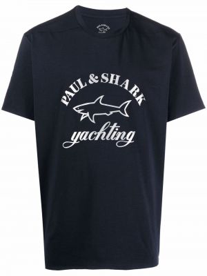 Camiseta con estampado Paul & Shark azul