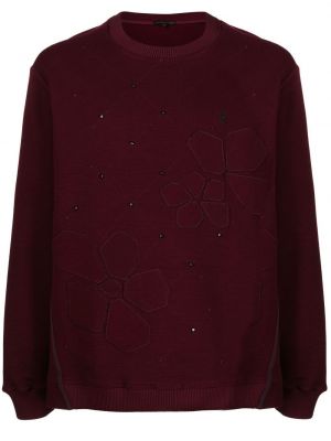Пуловер на цветя Shiatzy Chen винено червено