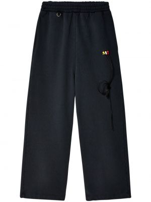 Pantaloni sport cu broderie Doublet negru