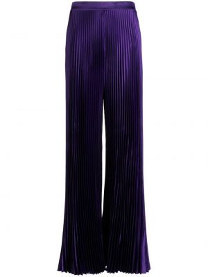Satynowe spodnie plisowane L'idée fioletowe