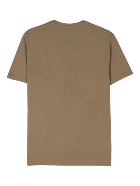 T-shirt en coton col rond Boglioli beige