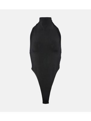 Body de tela jersey Alaïa negro
