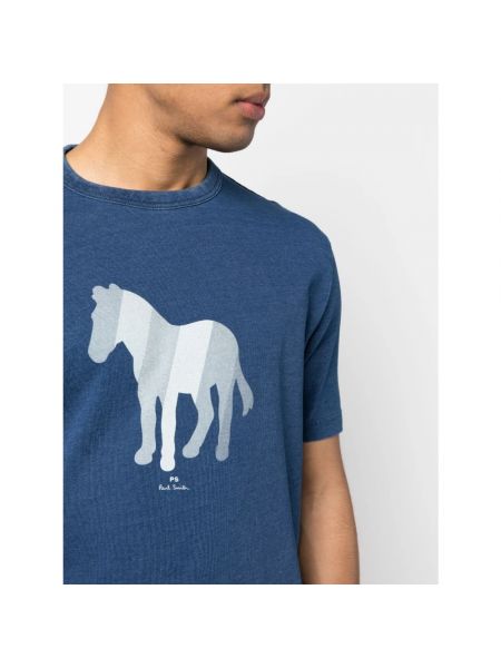 T-shirt mit print mit zebra-muster Paul Smith blau