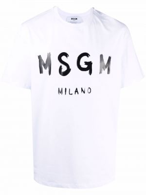 Camiseta con estampado Msgm blanco