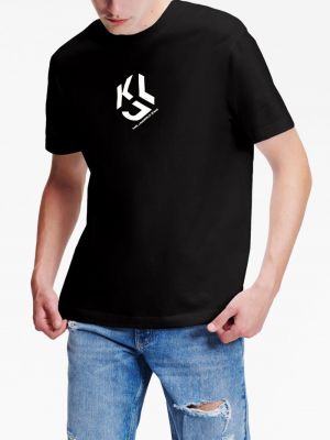 Kokvilnas t-krekls ar apdruku Karl Lagerfeld Jeans