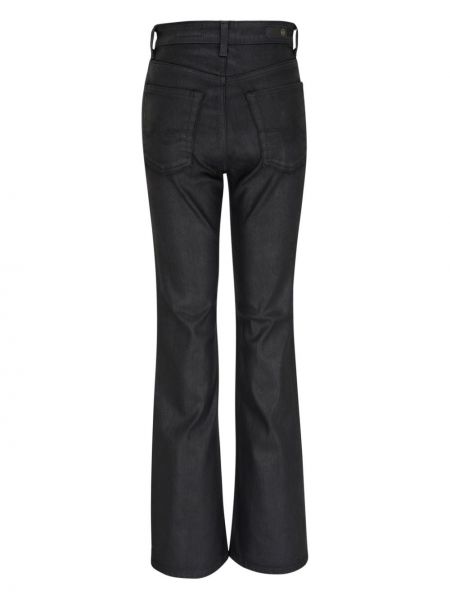 Zvonové džíny s vysokým pasem Ag Jeans černé