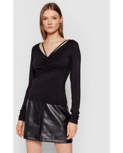 NA-KD Blúz 1100-004244-0002-003 Fekete Slim Fit Na-kd