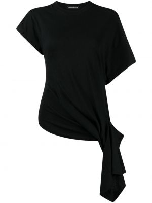 Asymetrické bavlnené tričko Undercover čierna