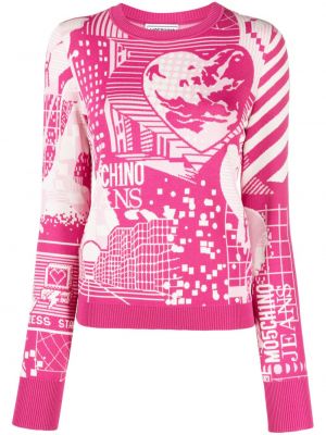 Pullover Moschino Jeans pink