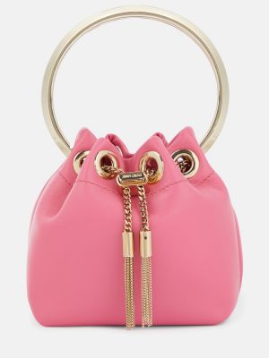 Bőr táska Jimmy Choo rózsaszín