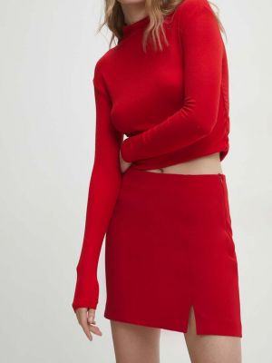 Czerwona mini spódniczka Answear Lab