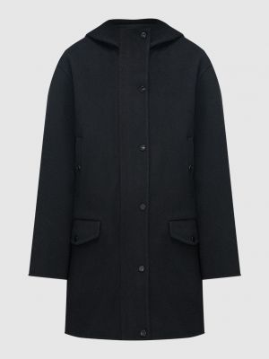 Черное шерстяное пальто Theory