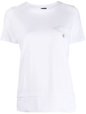 Haftowana koszulka bawełniana Lorena Antoniazzi biała
