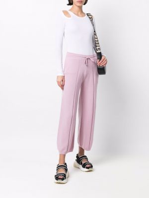 Spodnie sportowe plisowane Stella Mccartney różowe