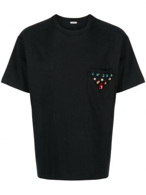 Koszulka bawełniana z kryształkami Bode czarna