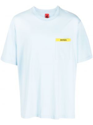 Тениска с принт Ferrari синьо