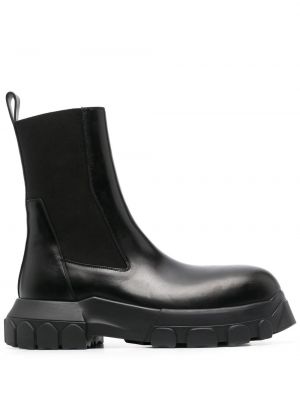 Leder stiefelette Rick Owens schwarz