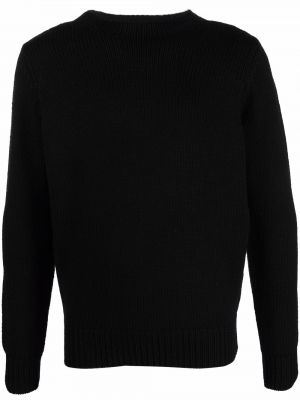 Пуловер от мерино вълна Dell'oglio черно