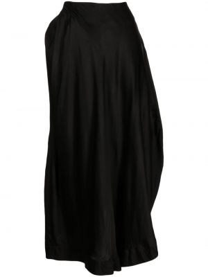 Asymetrická bavlnená midi sukňa Forme D'expression čierna