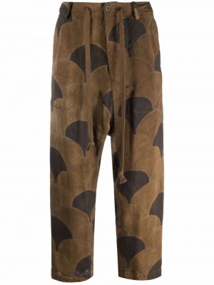 Hose mit print Uma Wang braun