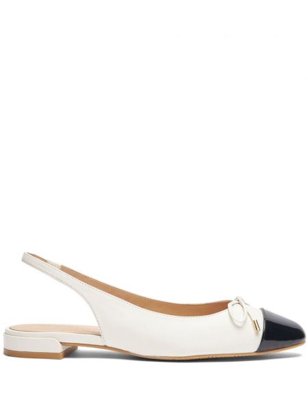 Slingback sløjfe ballerinaer Stuart Weitzman hvid