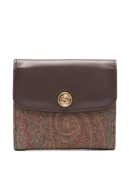 Kortholder med paisley mønster Etro brun