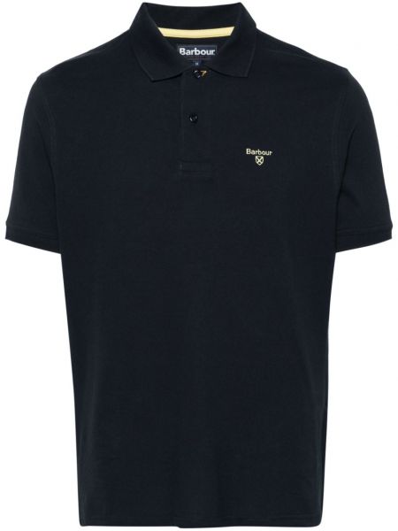 Poloshirt med broderier Barbour blå