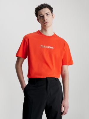 Camiseta manga corta Calvin Klein naranja