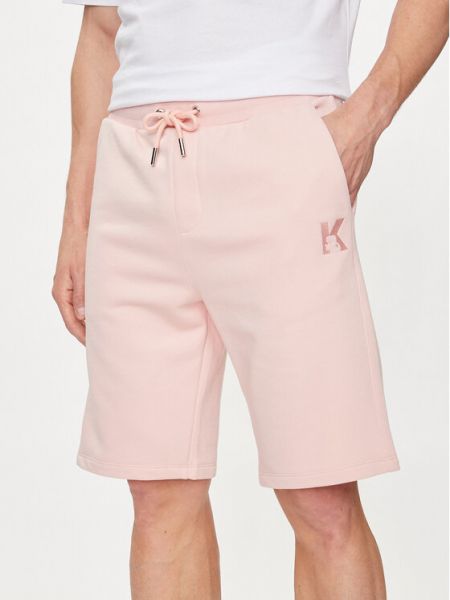 Športové priliehavé šortky Karl Lagerfeld ružová