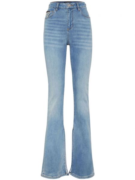 Herzmuster high waist stretch-jeans ausgestellt Philipp Plein
