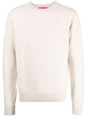 Кашмирен пуловер с кръгло деколте The Elder Statesman бяло