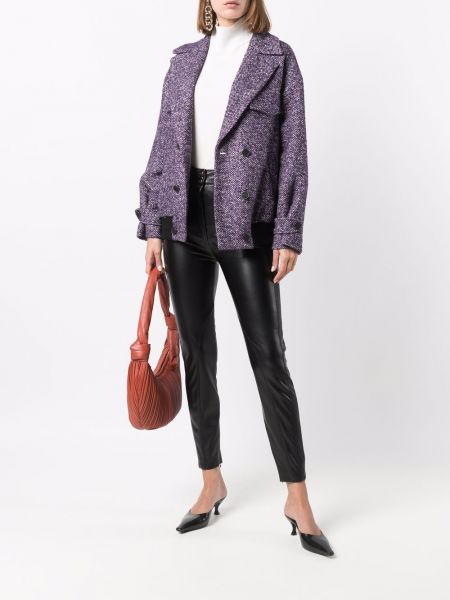 Chaqueta de tweed Liu Jo violeta