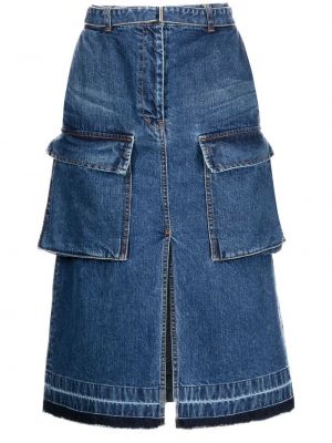 Spódnica jeansowa Sacai - Niebieski