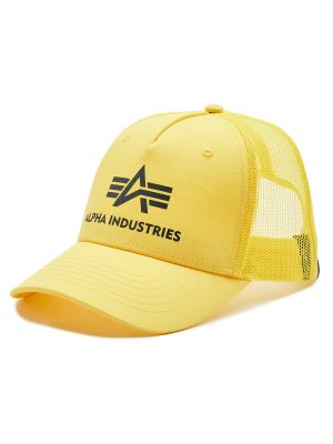 Шапка с козирки Alpha Industries жълто