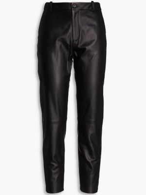Pantaloni de piele Nili Lotan - Negru