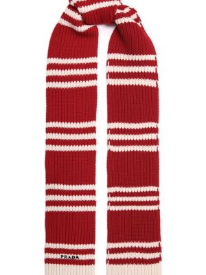 Кашемировый шарф Prada красный